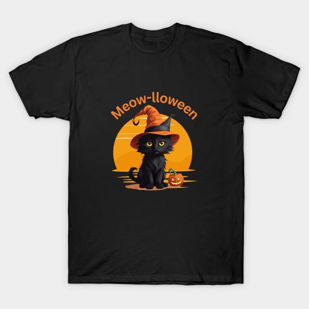 Cat Lovers Halloween T-Shirt by Patterns-Hub